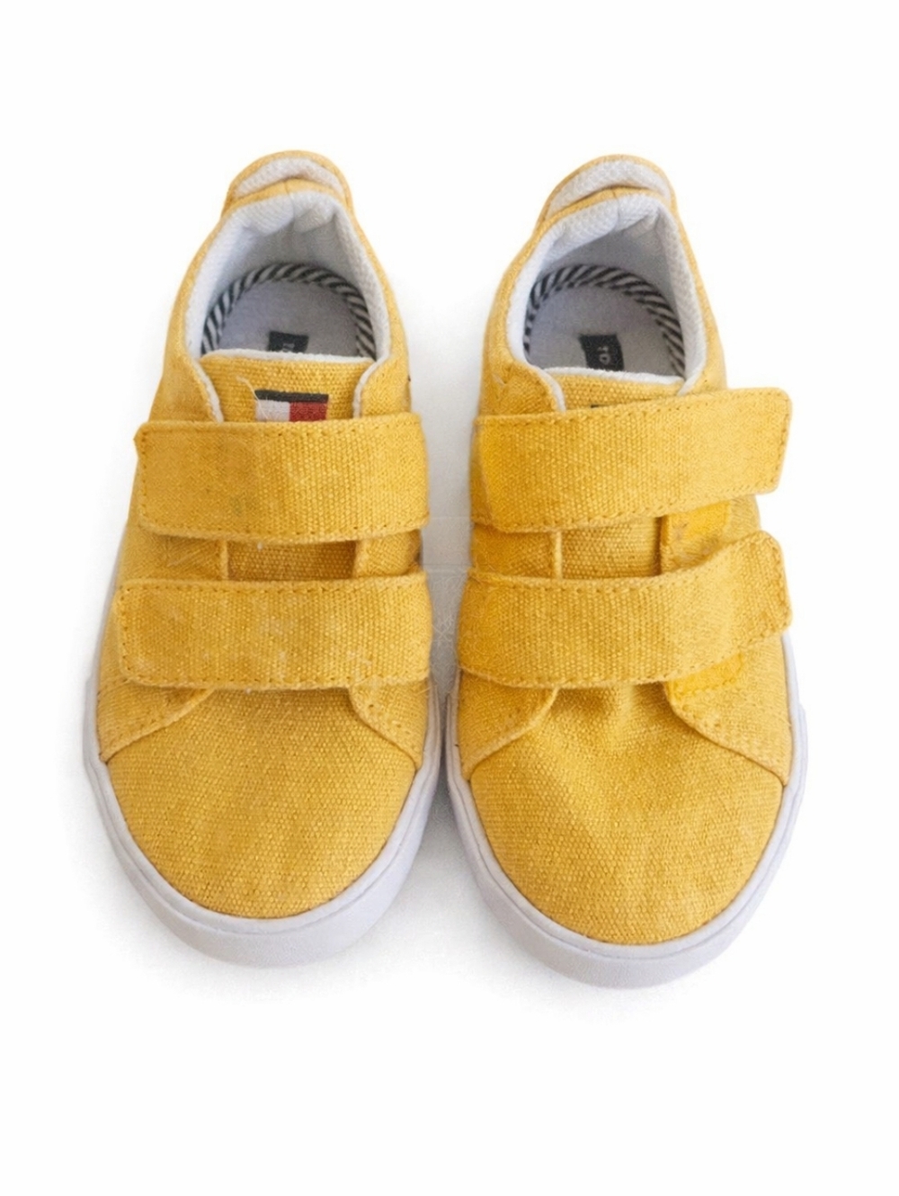 Tommy Hilfiger Yellow Sneakers Kids Velcro Casual Shoes